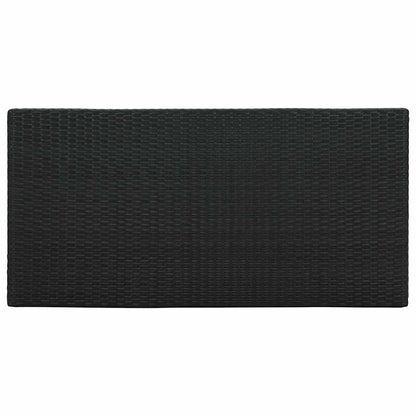 vidaXL 5 Piece Garden Bar Set with Cushions Poly Rattan Black 5