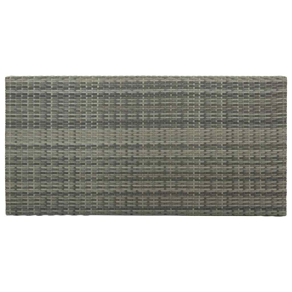 vidaXL 5 Piece Garden Bar Set with Cushions Poly Rattan Grey 5