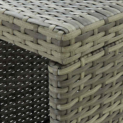 vidaXL 5 Piece Garden Bar Set with Cushions Poly Rattan Grey 6
