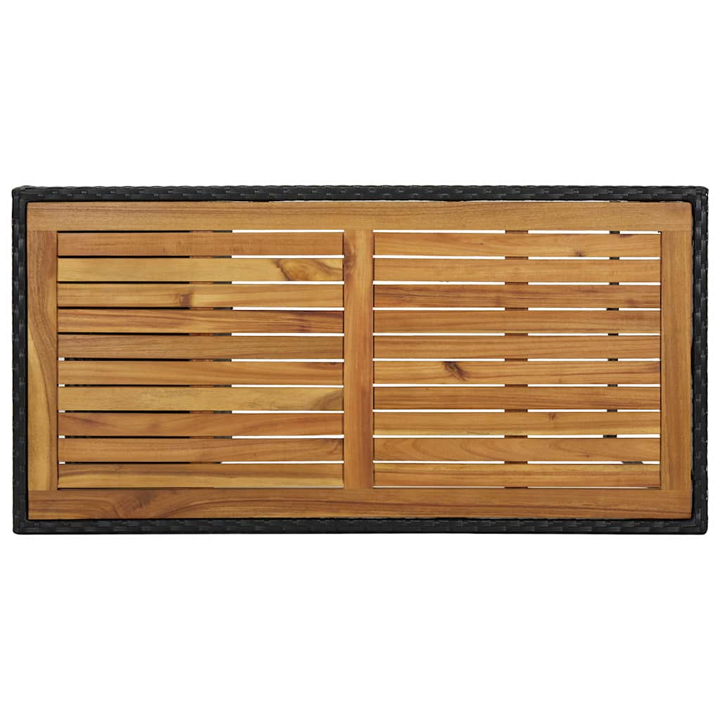 vidaXL 5 Piece Garden Bar Set with Cushions Poly Rattan Black 5