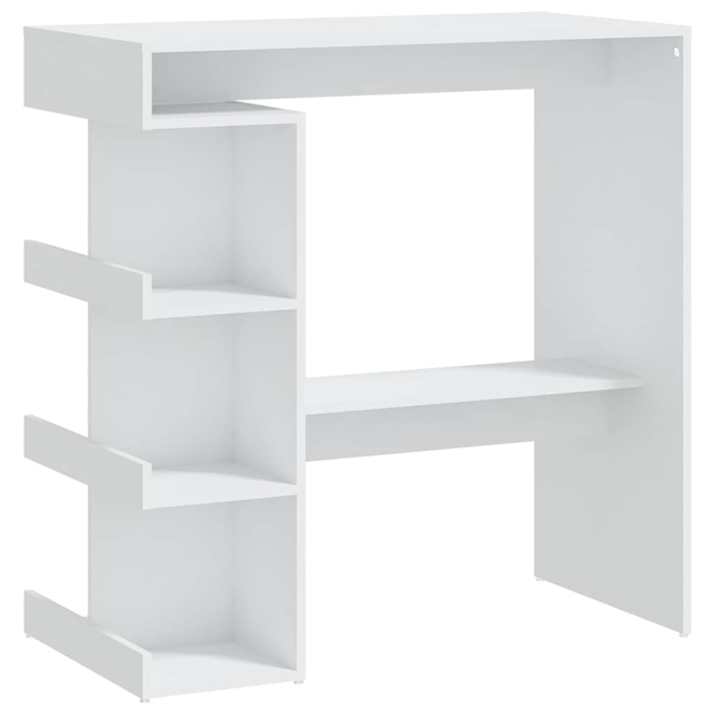 Bar Table with Storage Rack 100x50x101.5 cm White