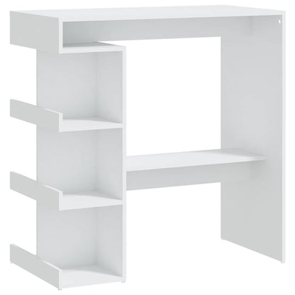 Bar Table with Storage Rack 100x50x101.5 cm White