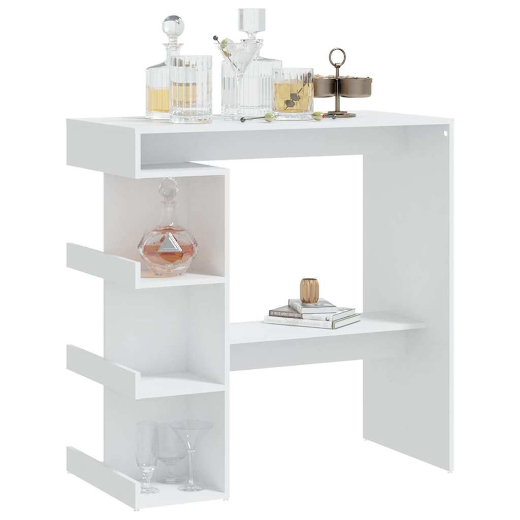 Bar Table with Storage Rack 100x50x101.5 cm White