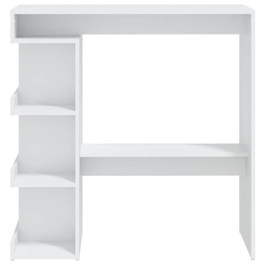 Bar Table with Storage Rack 100x50x101.5 cm White