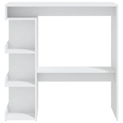 Bar Table with Storage Rack 100x50x101.5 cm White