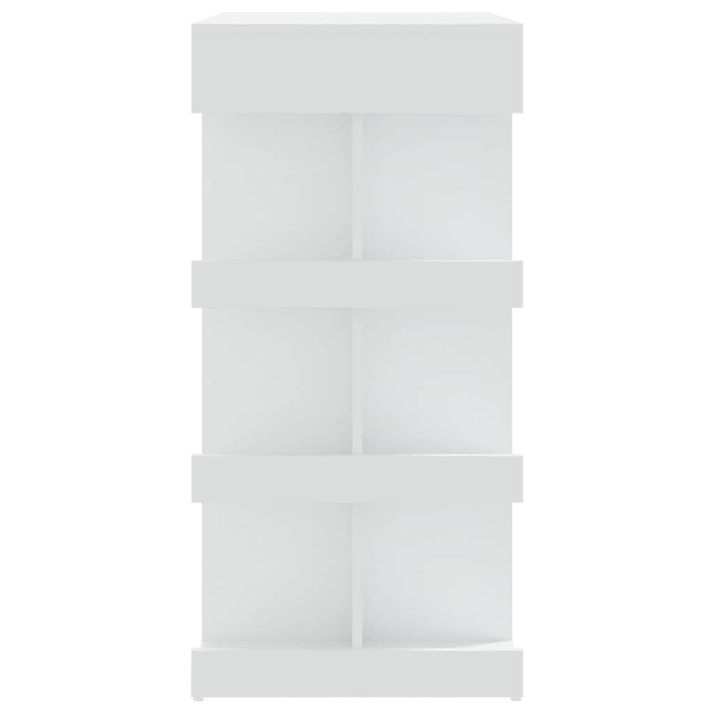 Bar Table with Storage Rack 100x50x101.5 cm White
