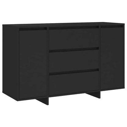 vidaXL Sideboard with 3 Drawers Black 120x41x75 cm Engineered Wood 2