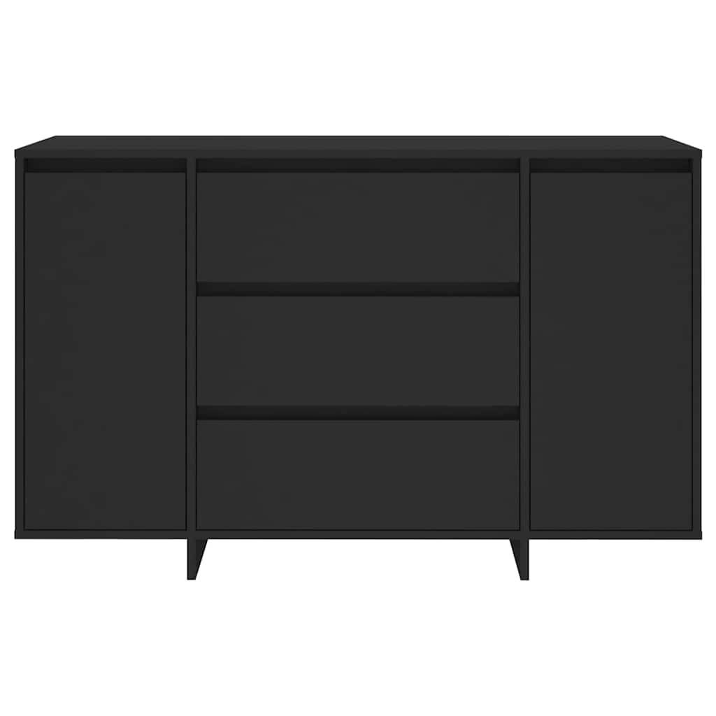 vidaXL Sideboard with 3 Drawers Black 120x41x75 cm Engineered Wood 5
