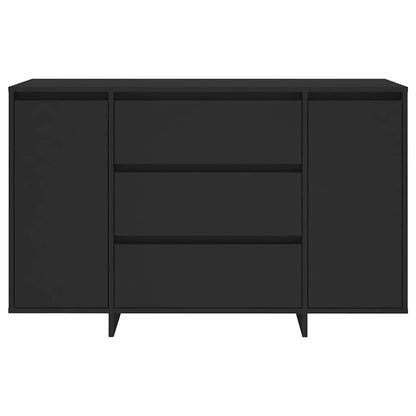 vidaXL Sideboard with 3 Drawers Black 120x41x75 cm Engineered Wood 5