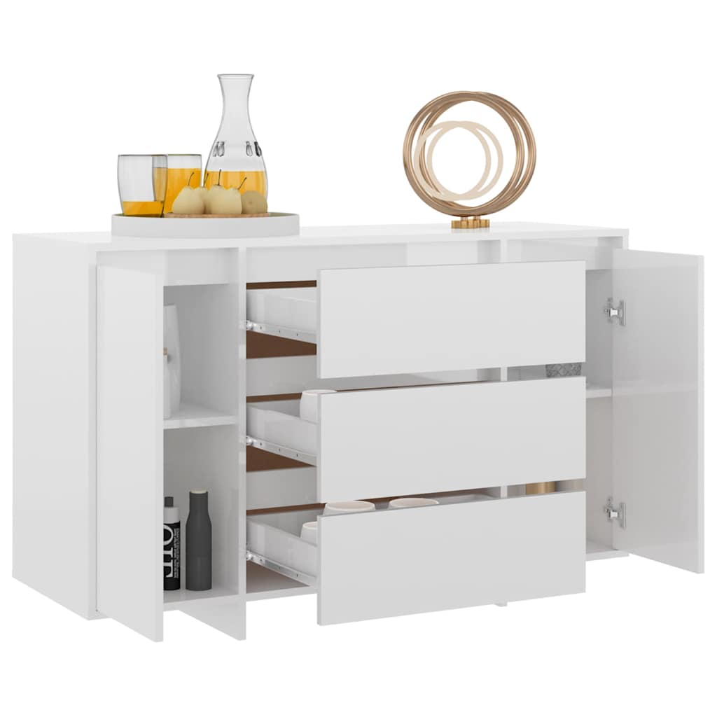 vidaXL Sideboard | High gloss white | Engineered Wood | Medium | Sideboard 3