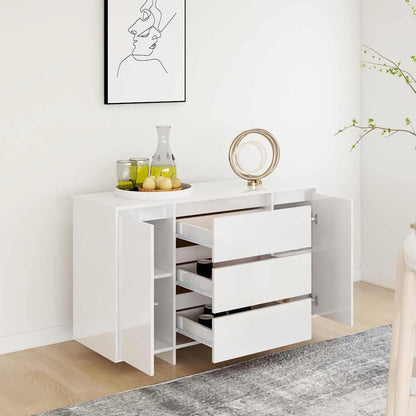 vidaXL Sideboard | High gloss white | Engineered Wood | Medium | Sideboard 4