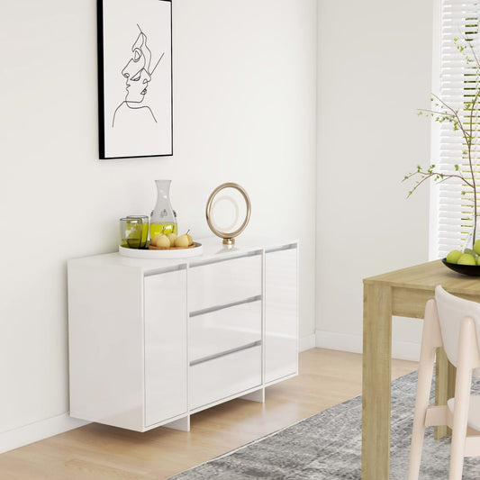 vidaXL Sideboard | High gloss white | Engineered Wood | Medium | Sideboard 1