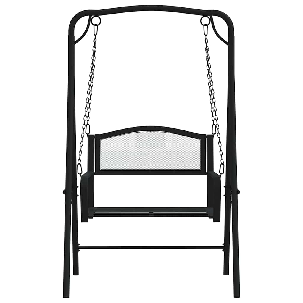 318832 vidaXL Swing Bench 124 cm Black Steel 3