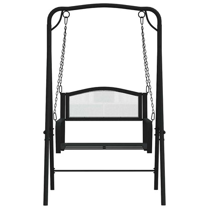 318832 vidaXL Swing Bench 124 cm Black Steel 3