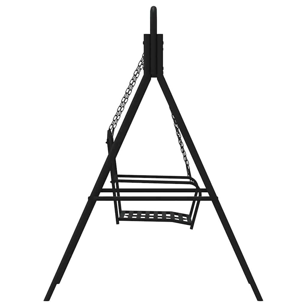 318832 vidaXL Swing Bench 124 cm Black Steel 4