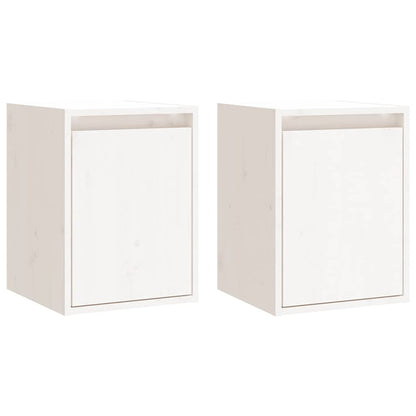 Wall Cabinets 2pcs 30x30x40 cm Solid Wood Pine White