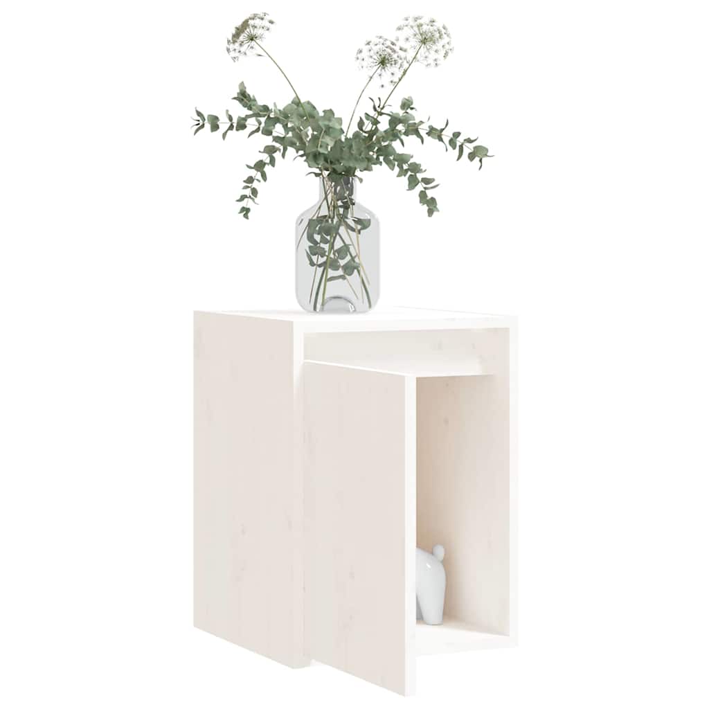 Wall Cabinets 2pcs 30x30x40 cm Solid Wood Pine White