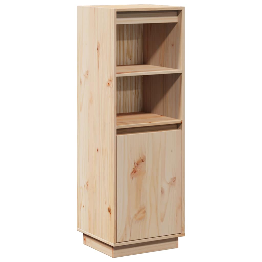 Highboard 37x34x110 cm Solid Wood Pine Natural