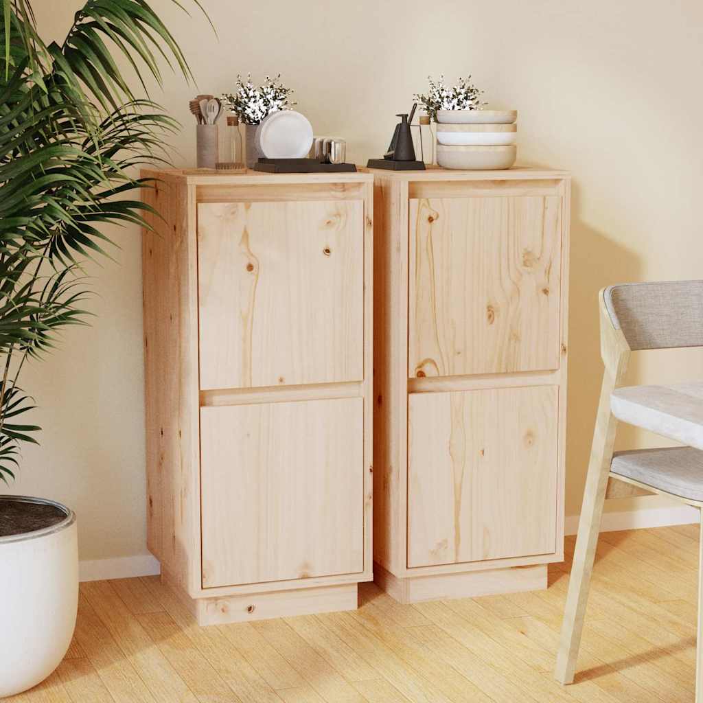Sideboards 31,5x34x75 cm Solid Wood Pine Brown 2