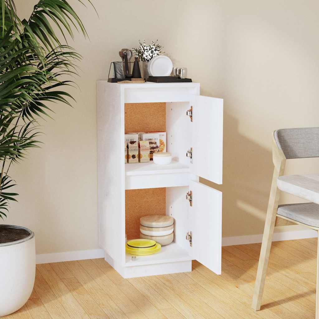 Sideboards 31,5x34x75 cm Solid Wood Pine White 1