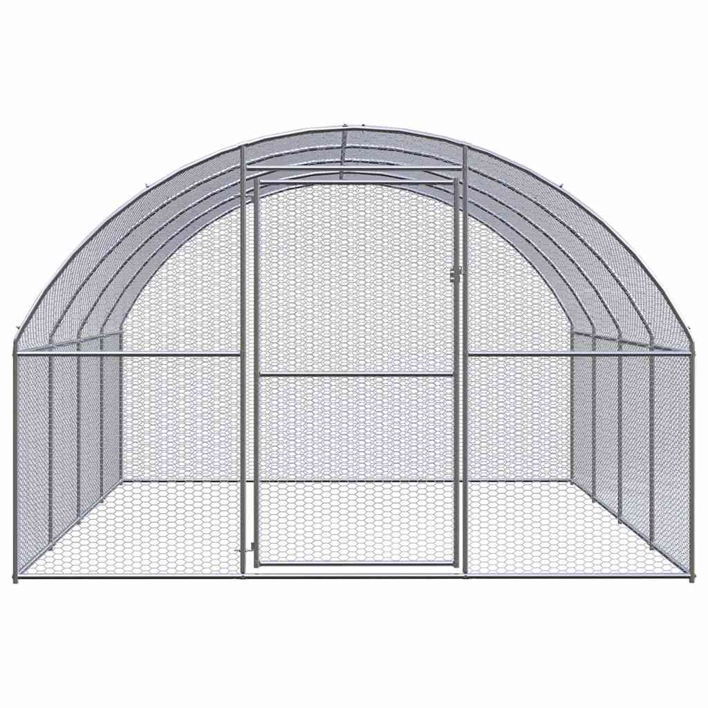 vidaXL Chicken Coop | Silver | Galvanised Steel | Large | Durable | Chicken Coop 2