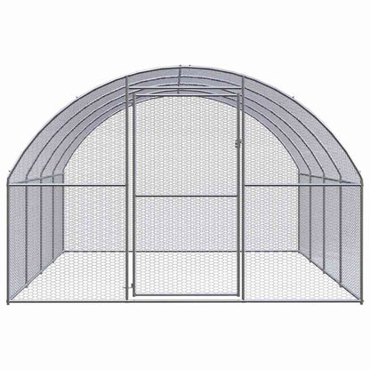 vidaXL Chicken Coop | Silver | Galvanised Steel | Large | Durable | Chicken Coop 2