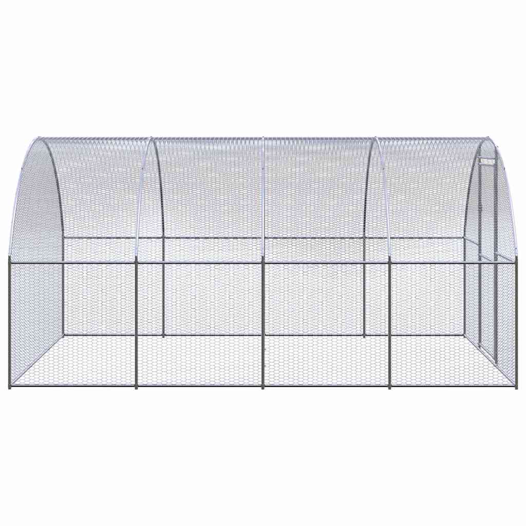 vidaXL Chicken Coop | Silver | Galvanised Steel | Large | Durable | Chicken Coop 3