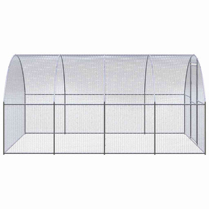 vidaXL Chicken Coop | Silver | Galvanised Steel | Large | Durable | Chicken Coop 3