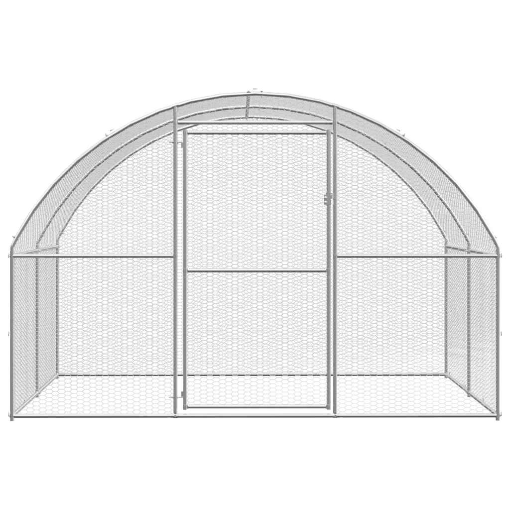 vidaXL Chicken Coop | Silver | Galvanised Steel | Large | Durable | Chicken Coop 5