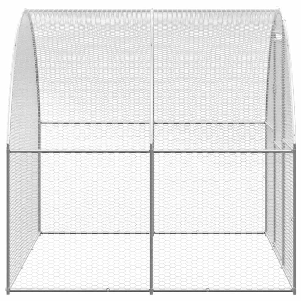 vidaXL Chicken Coop | Silver | Galvanised Steel | Large | Durable | Chicken Coop 6