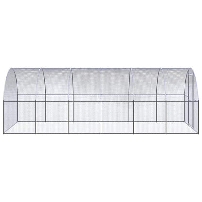 vidaXL Outdoor Chicken Coop 3x6x2 m Galvanised Steel 3