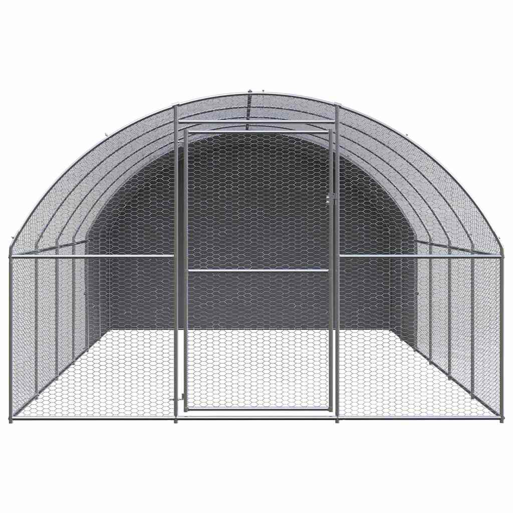 vidaXL Outdoor Chicken Coop 3x6x2 m Galvanised Steel 2