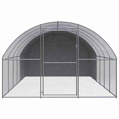 vidaXL Outdoor Chicken Coop 3x6x2 m Galvanised Steel 2
