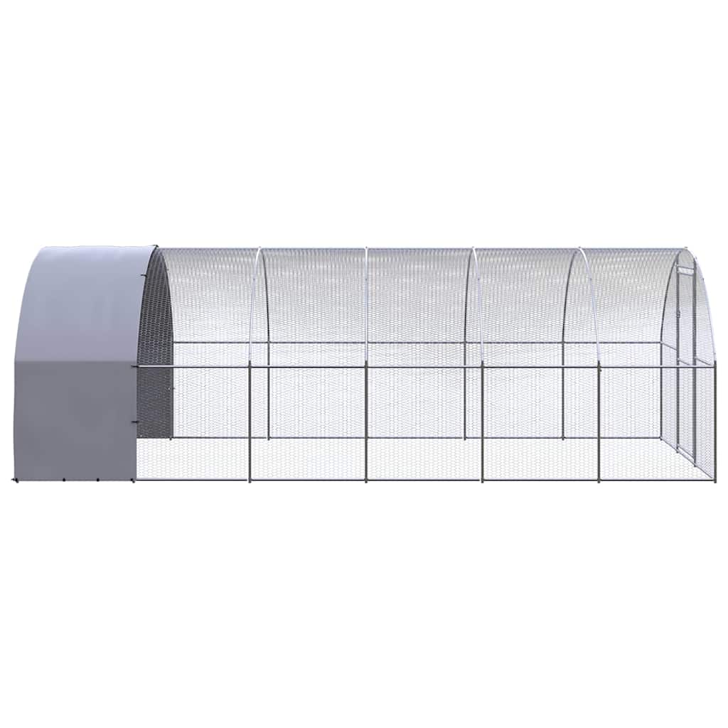 vidaXL Outdoor Chicken Coop 3x6x2 m Galvanised Steel 5