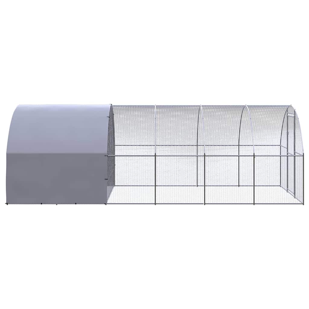vidaXL Outdoor Chicken Coop 3x6x2 m Galvanised Steel 6