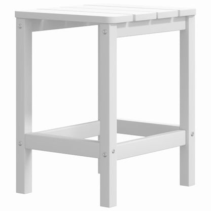 vidaXL Garden Adirondack Chairs with Table HDPE White 5