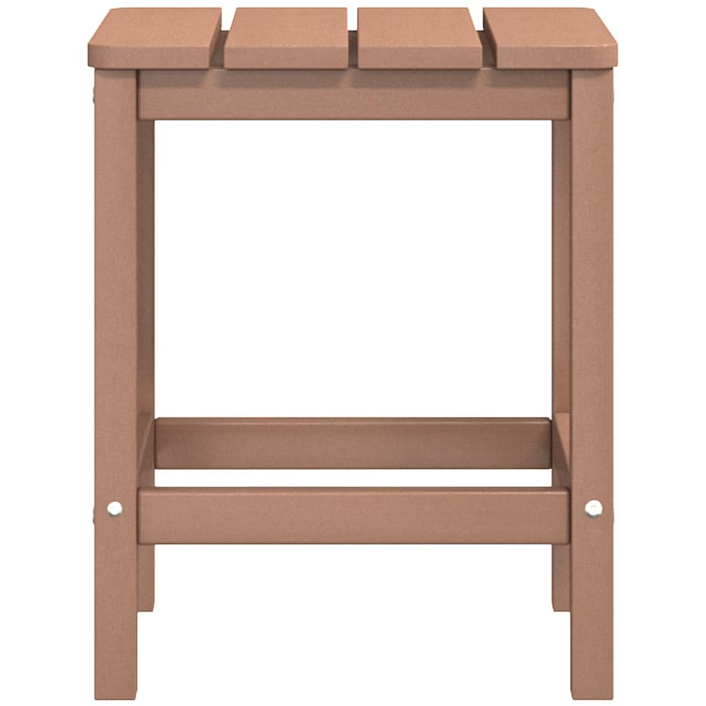 vidaXL Garden Adirondack Chairs with Table HDPE Brown 6