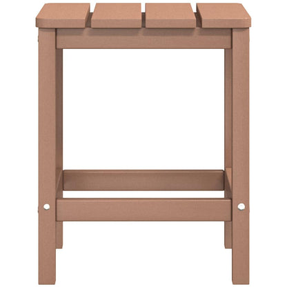 vidaXL Garden Adirondack Chairs with Table HDPE Brown 6