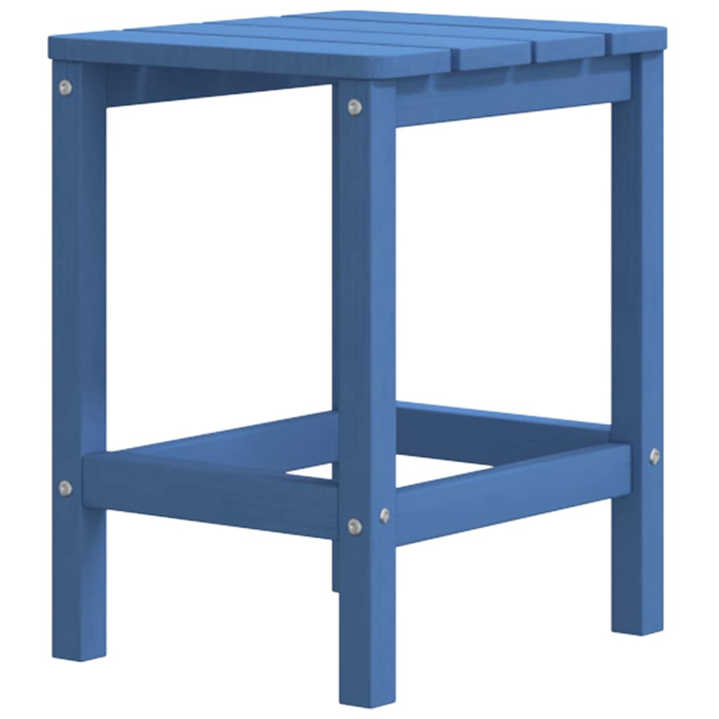 vidaXL Garden Adirondack Chair with Footstool & Table HDPE Aqua Blue 5
