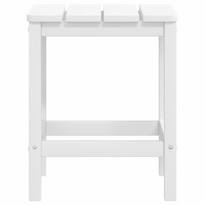 vidaXL Garden Adirondack Chairs with Footstool & Table HDPE White 6