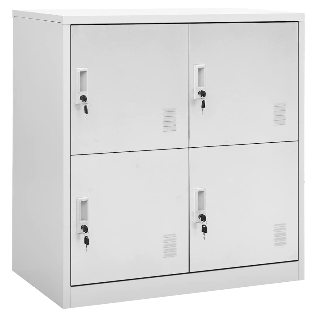 vidaXL Locker Cabinets 2 pcs Light Grey 90x45x92,5 cm Steel 2