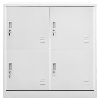 vidaXL Locker Cabinets 2 pcs Light Grey 90x45x92,5 cm Steel 3