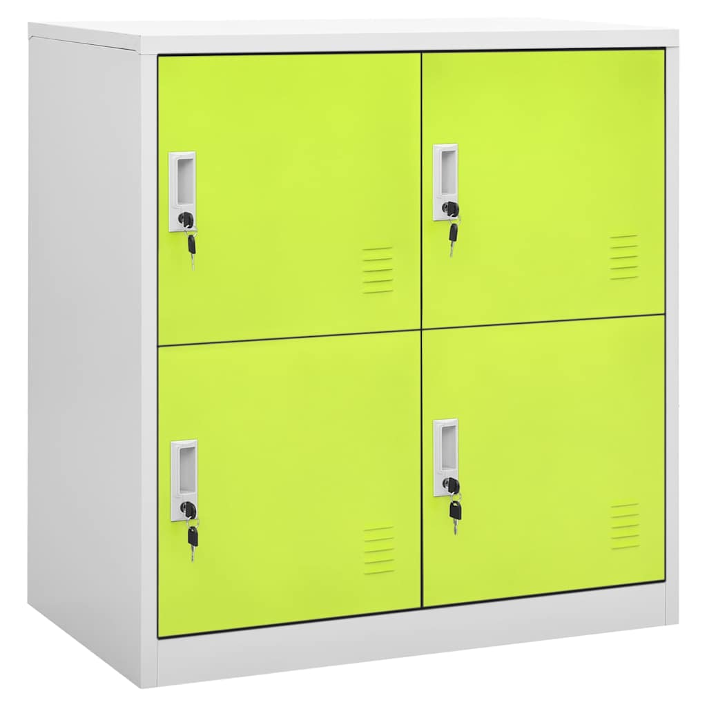 vidaXL Locker Cabinets 2 pcs Light Grey and Green 90x45x92,5 cm Steel 2