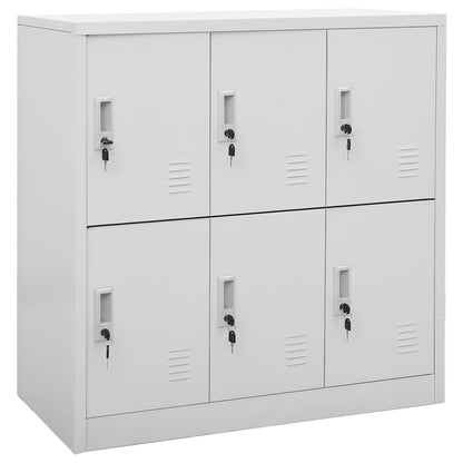 vidaXL Locker Cabinets 2 pcs Light Grey 90x45x92,5 cm Steel 2