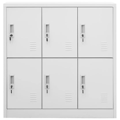 vidaXL Locker Cabinets 2 pcs Light Grey 90x45x92,5 cm Steel 3