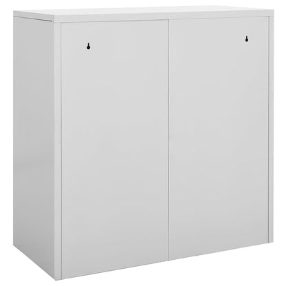 vidaXL Locker Cabinets 2 pcs Light Grey 90x45x92,5 cm Steel 5