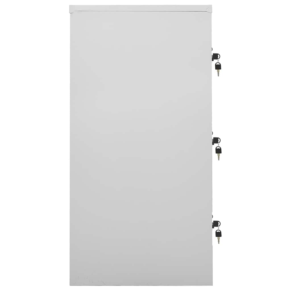 vidaXL Locker Cabinets 2 pcs Light Grey and Red 90x45x92,5 cm Steel 6