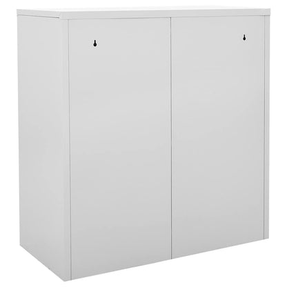 vidaXL Locker Cabinets 2 pcs Light Grey and Red 90x45x92,5 cm Steel 5