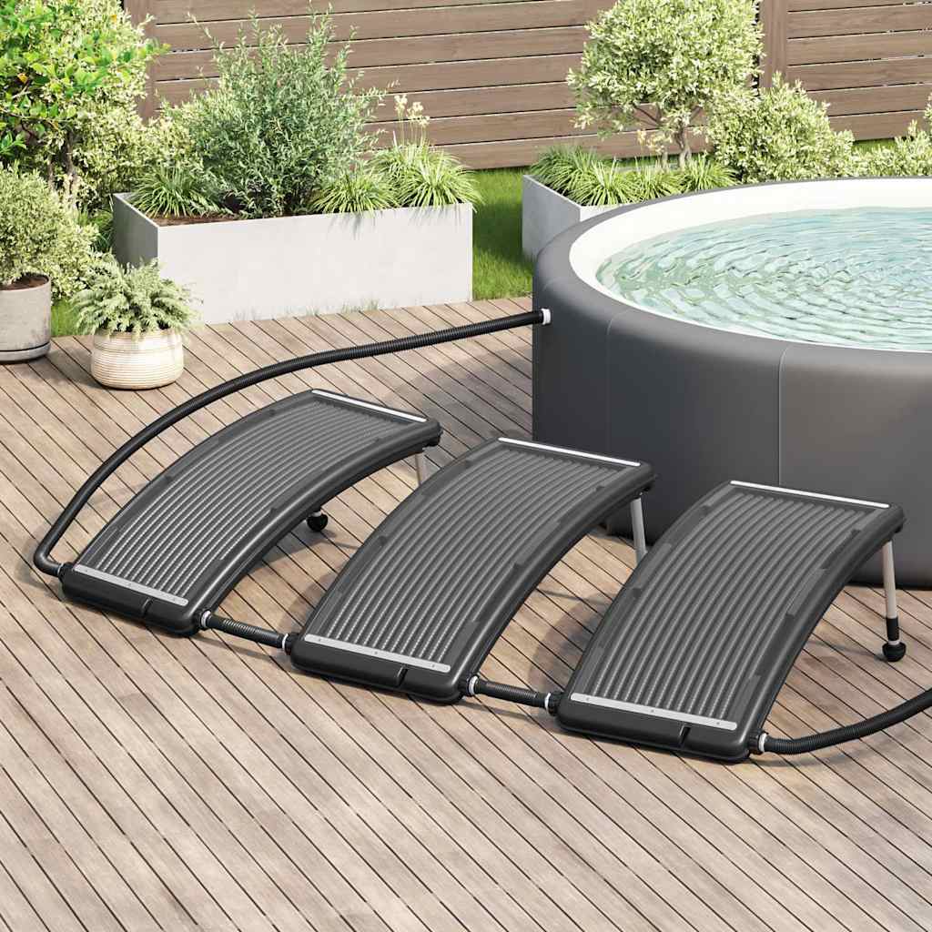 vidaXL Solar Pool Heating Panel | Set of 3 | Black | HDPE | Standard 1