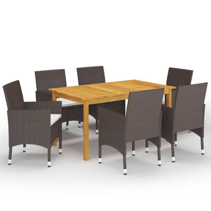 vidaXL 5 Piece Garden Dining Set with Cushions